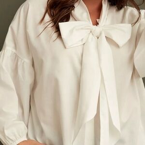 Mare Mare X Anthropologie Tie Neck Blouse